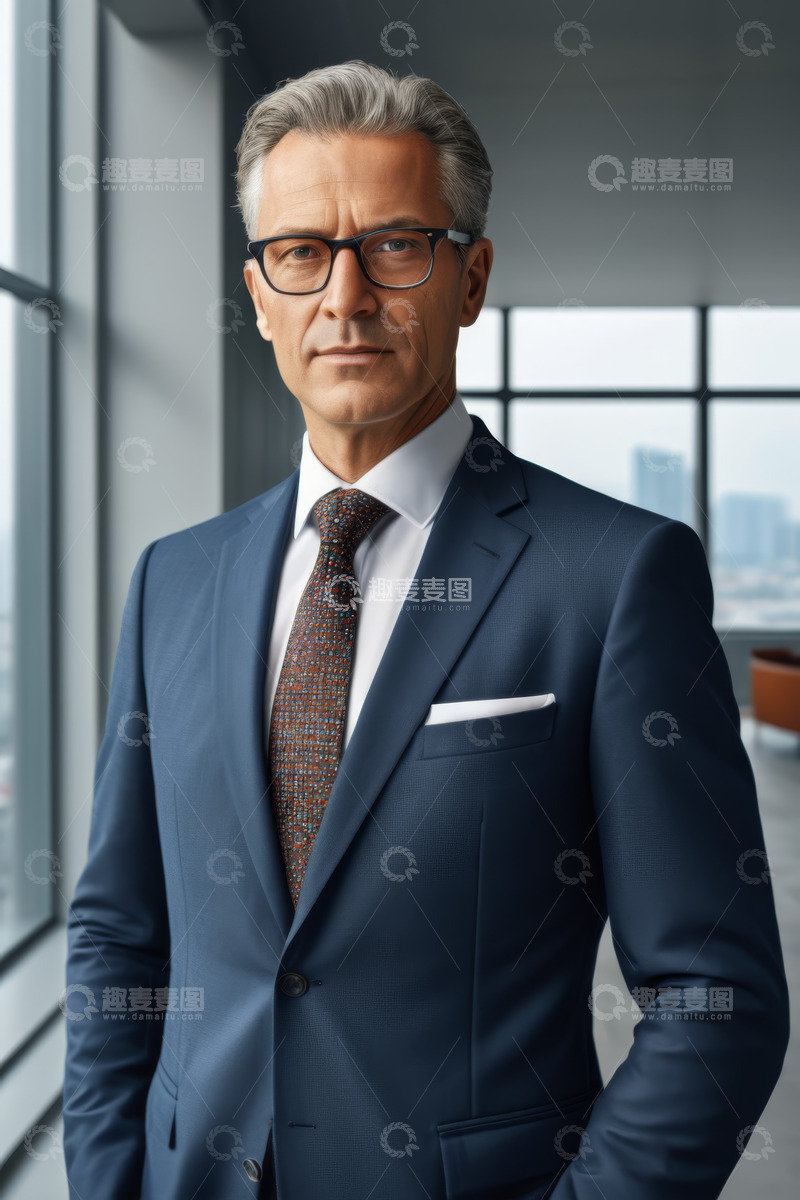 高清大图下载【趣麦麦图】商务男士办公室正装肖像