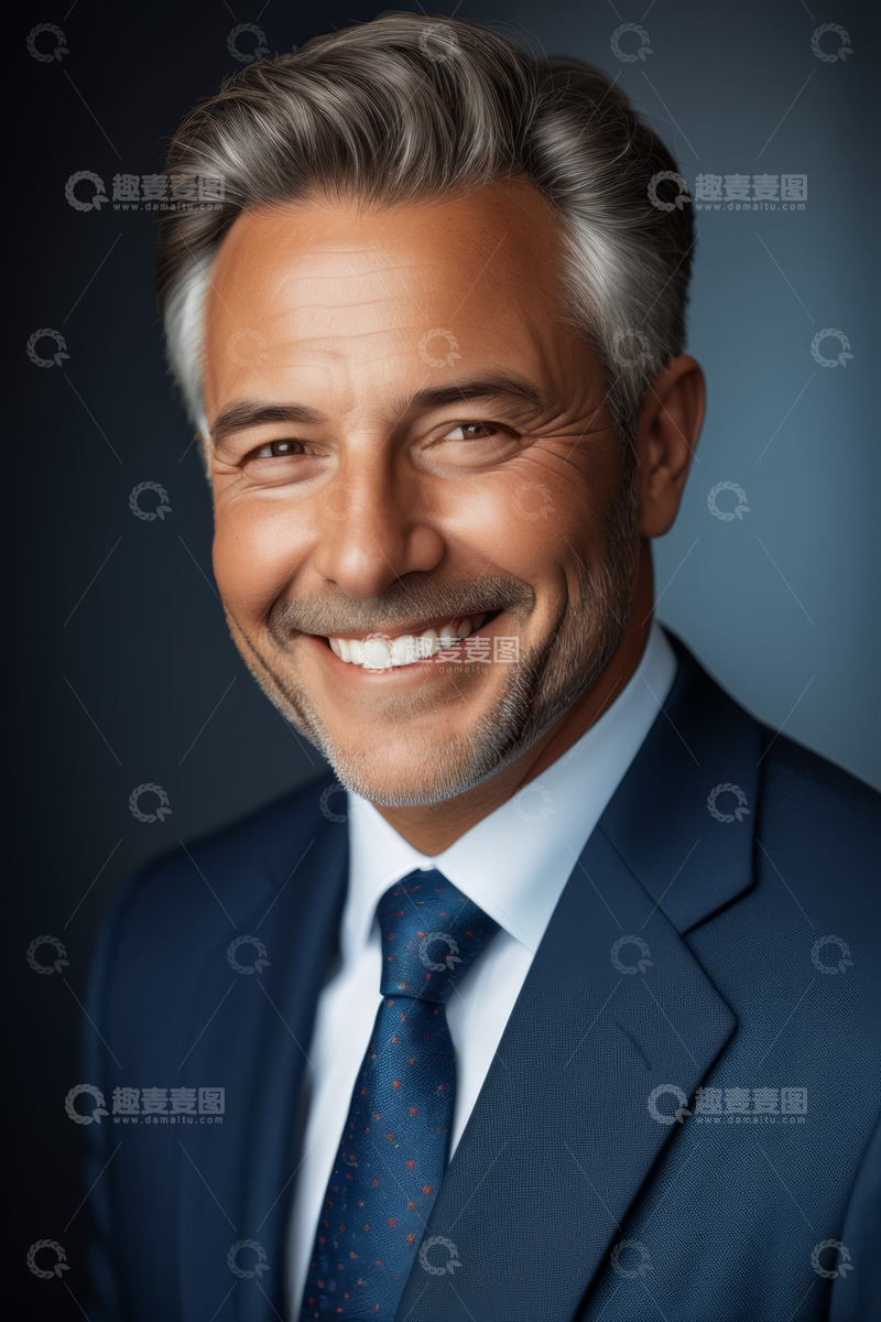 高清大图下载【趣麦麦图】商务男士微笑肖像素材