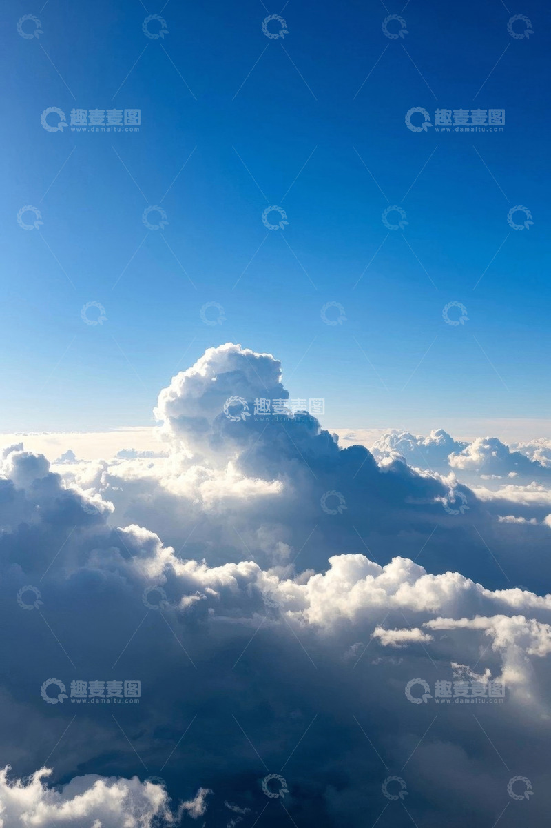 高清大图下载【趣麦麦图】高空视角蓝天白云景观