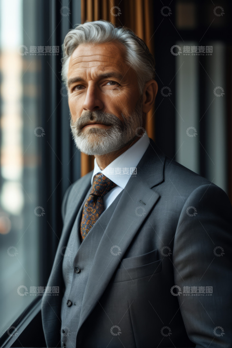 高清大图下载【趣麦麦图】西装革履成熟男士肖像