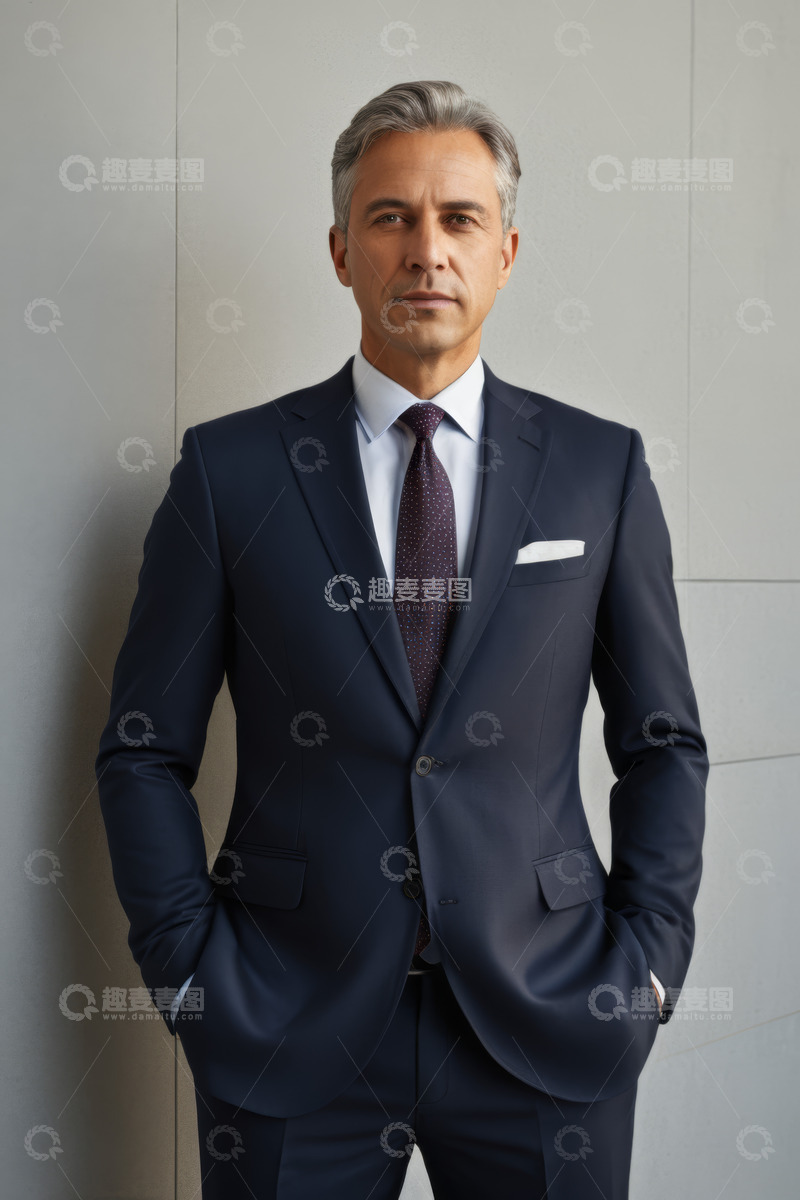 高清大图下载【趣麦麦图】西装男士正装站立肖像