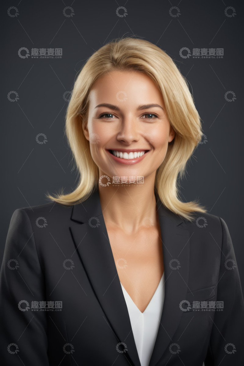 高清大图下载【趣麦麦图】微笑职业女性肖像