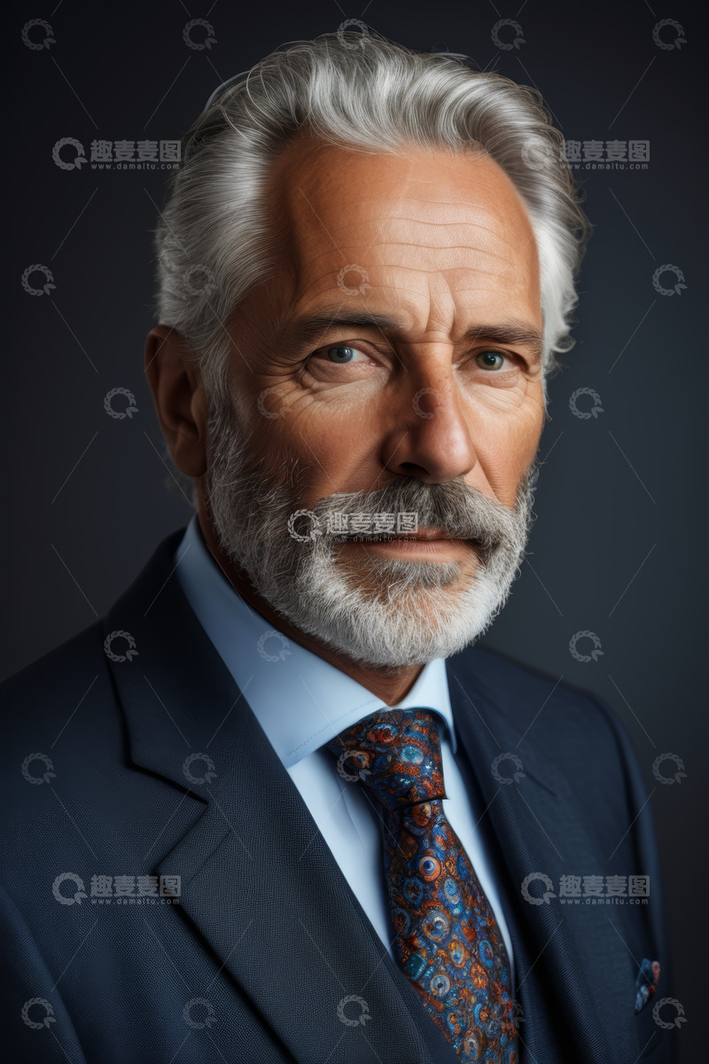 高清大图下载【趣麦麦图】西装革履的成熟男性肖像