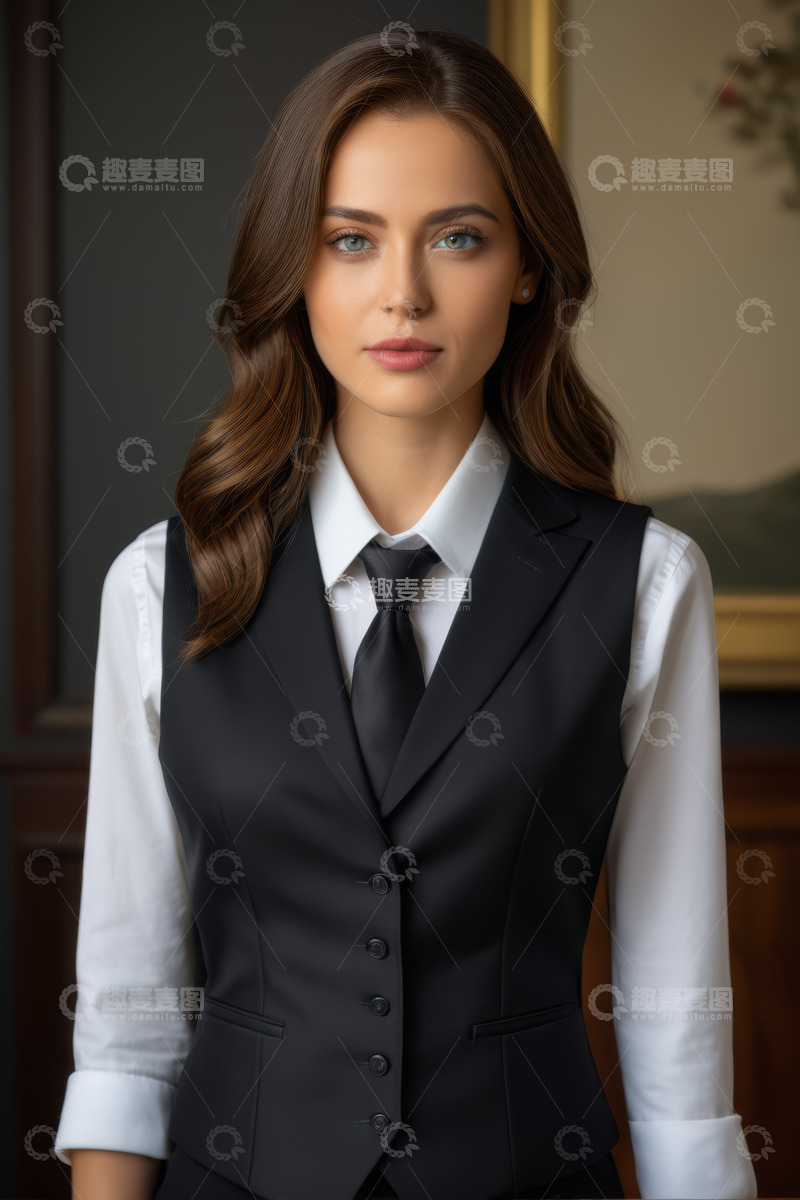 高清大图下载【趣麦麦图】职业装女性正面肖像