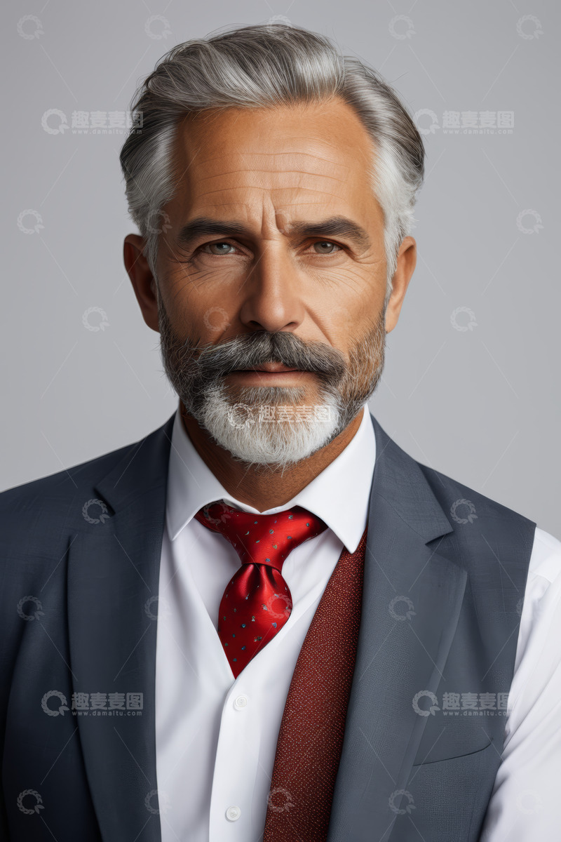 高清大图下载【趣麦麦图】商务男士正装肖像特写