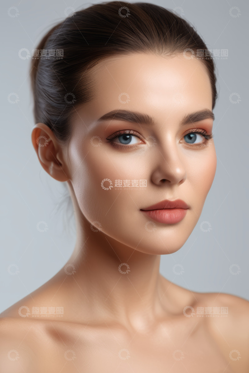 高清大图下载【趣麦麦图】女性面部特写肖像素材