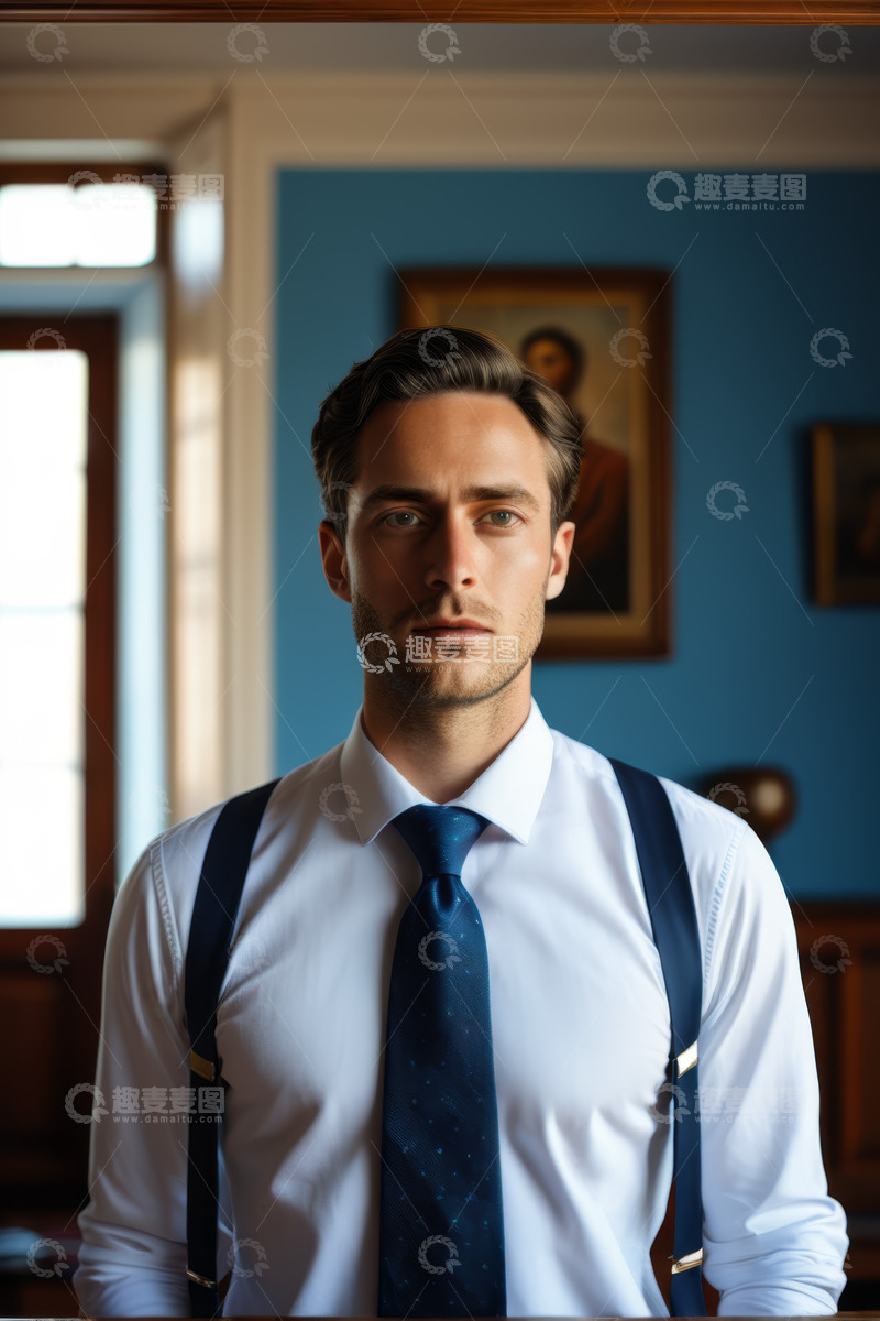 高清大图下载【趣麦麦图】穿着正装的男士正面肖像
