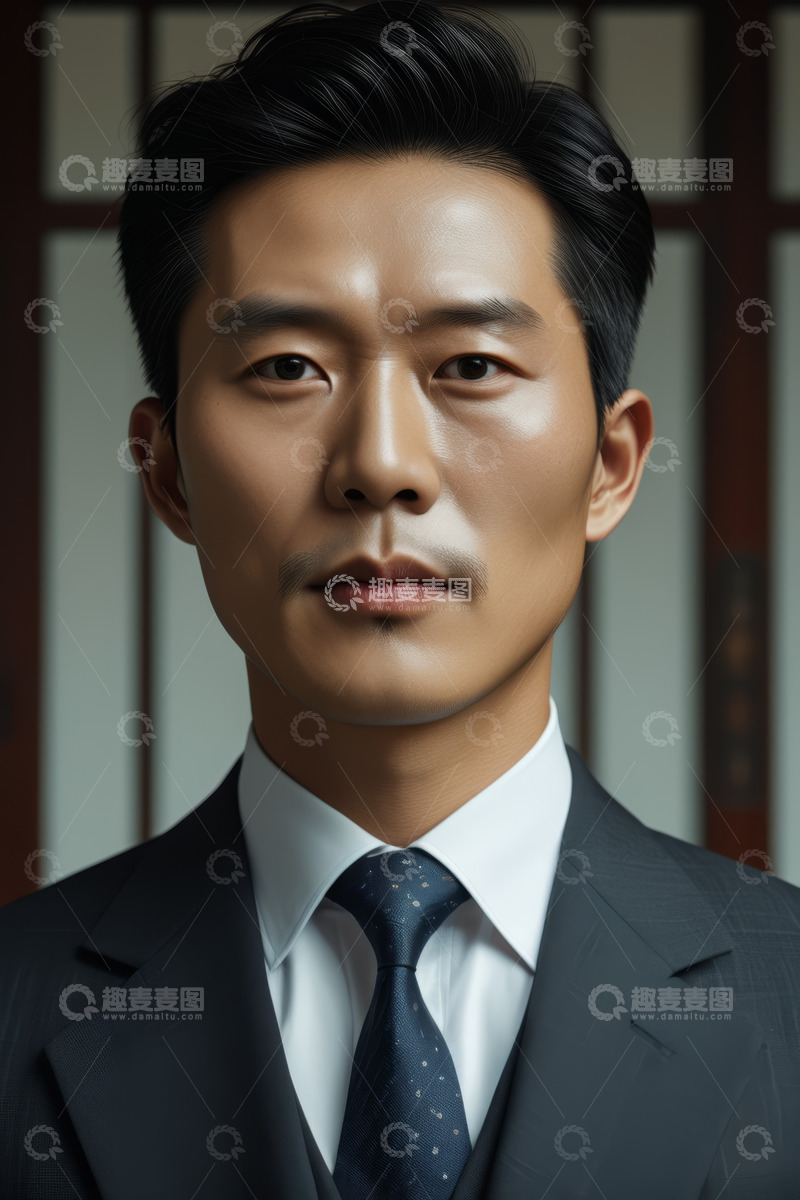 高清大图下载【趣麦麦图】西装革履男性商务人物肖像