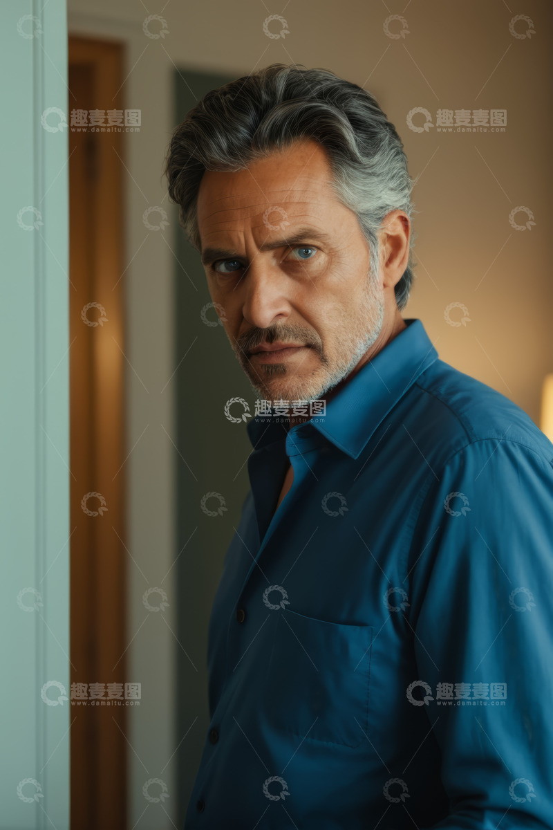 高清大图下载【趣麦麦图】成熟男士肖像特写