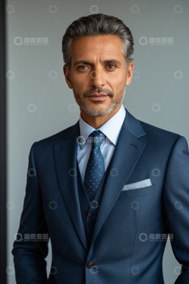 高清大图下载【趣麦麦图】西装男士正面半身照