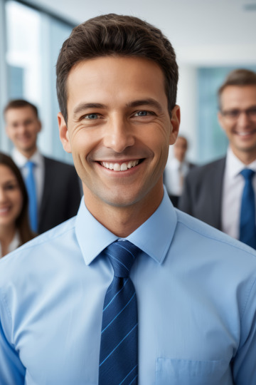 商务人士办公室微笑肖像