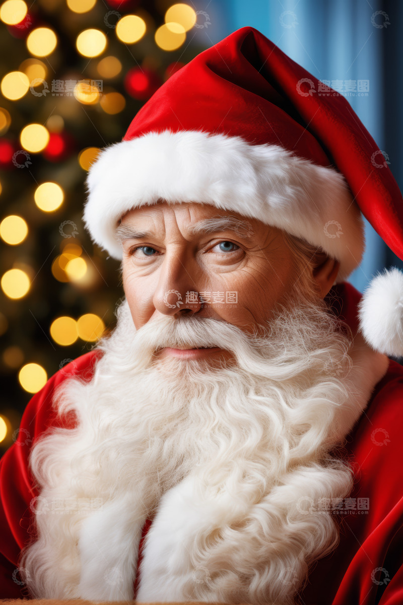 高清大图下载【趣麦麦图】圣诞老人特写