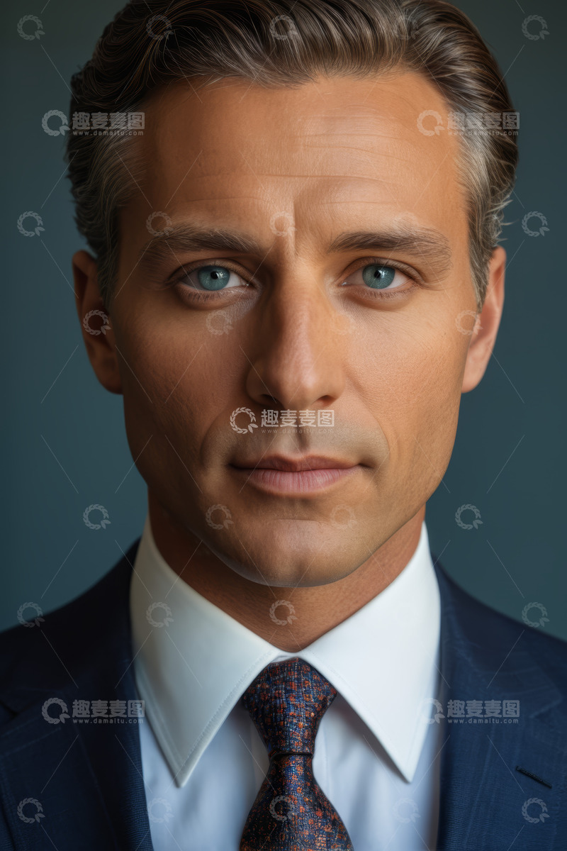 高清大图下载【趣麦麦图】西装男士面部特写