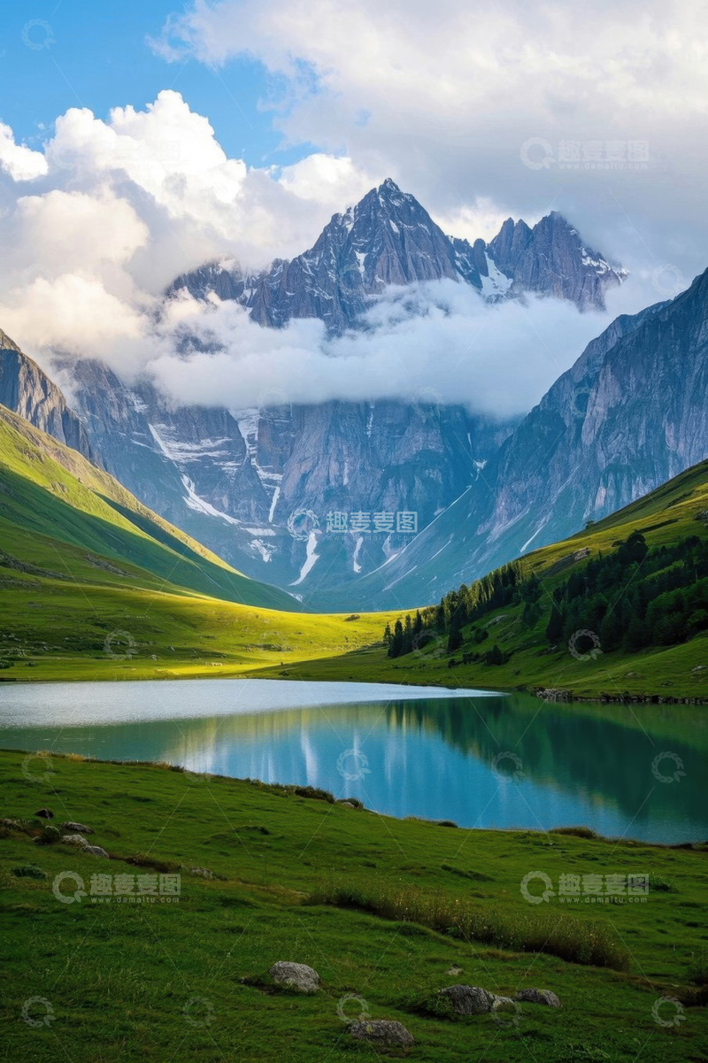 高清大图下载【趣麦麦图】高山湖泊自然风光美景