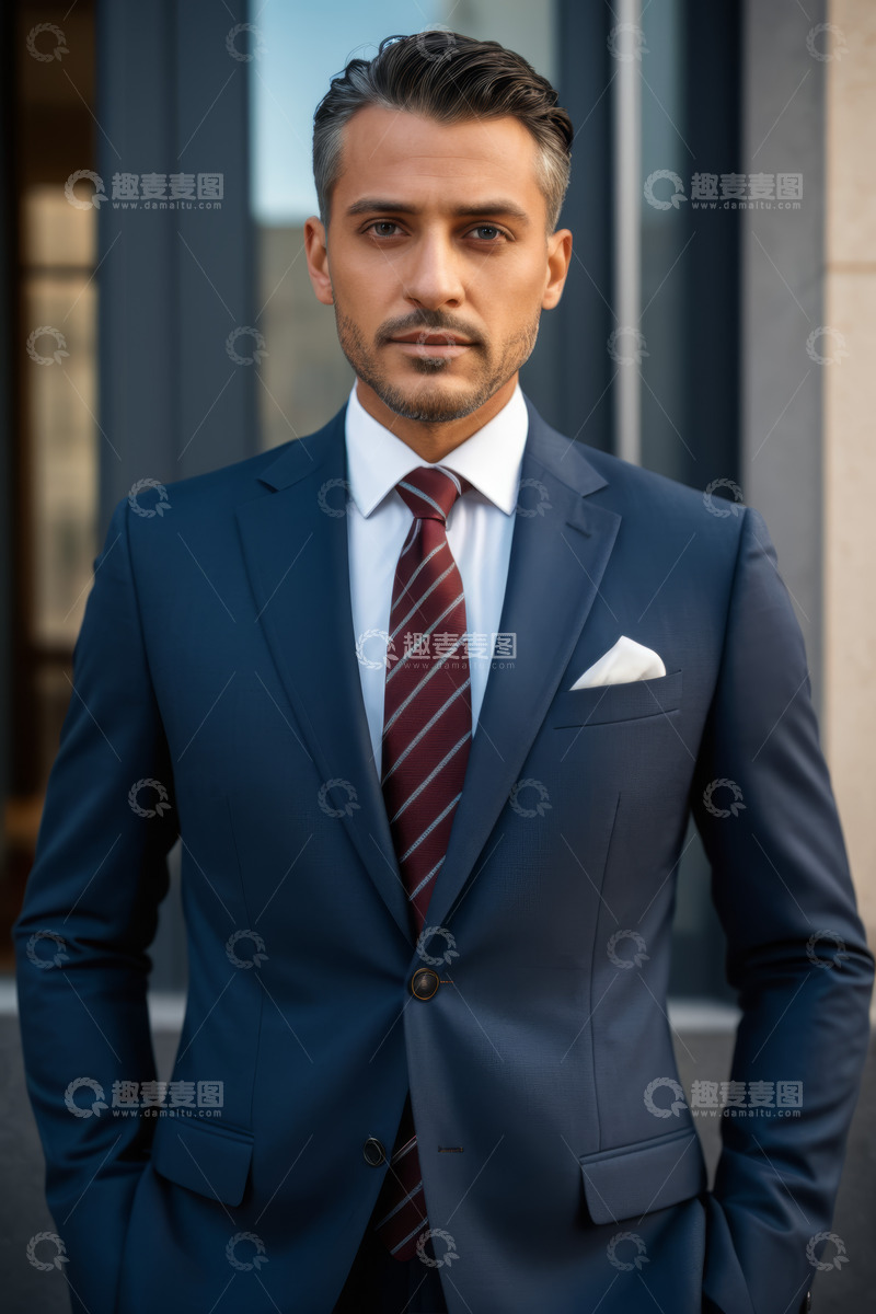 高清大图下载【趣麦麦图】身着西装的商务男士肖像