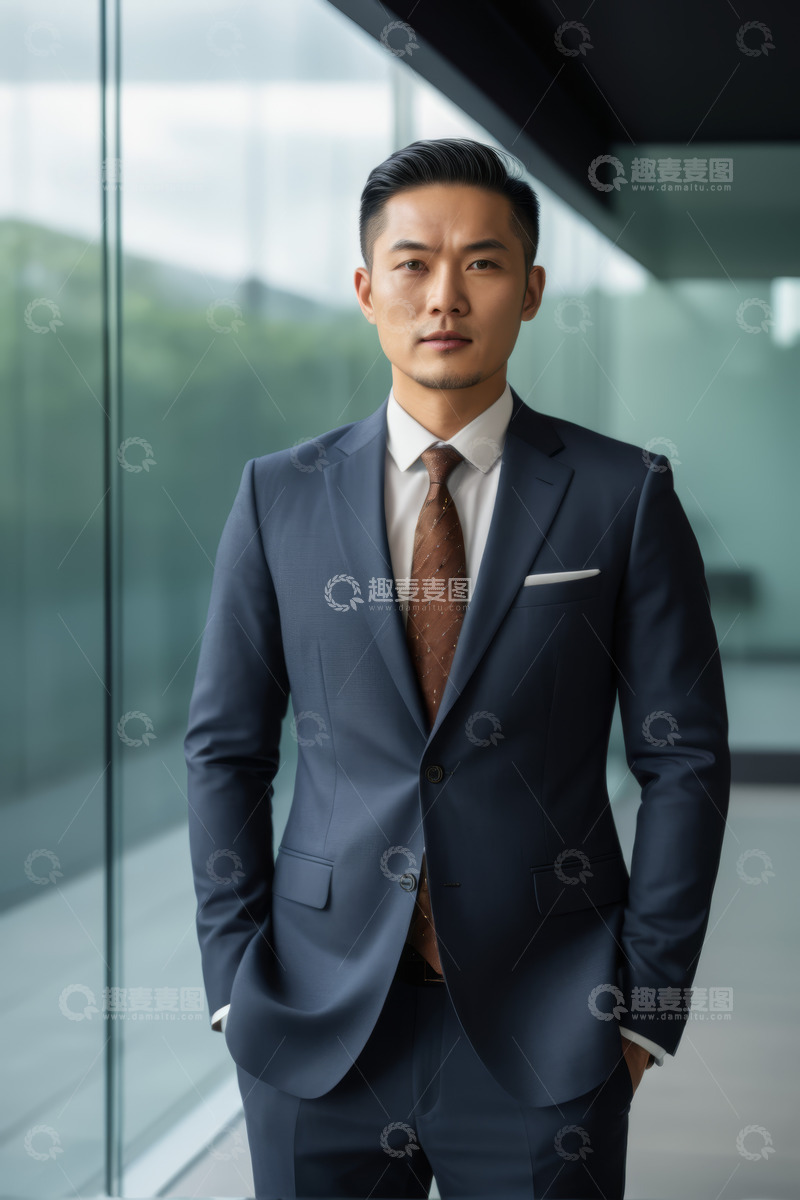 高清大图下载【趣麦麦图】身着西装的商务男士肖像