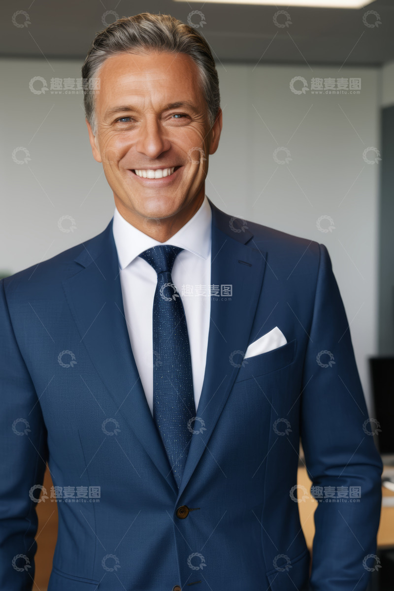 高清大图下载【趣麦麦图】西装男士微笑商务形象