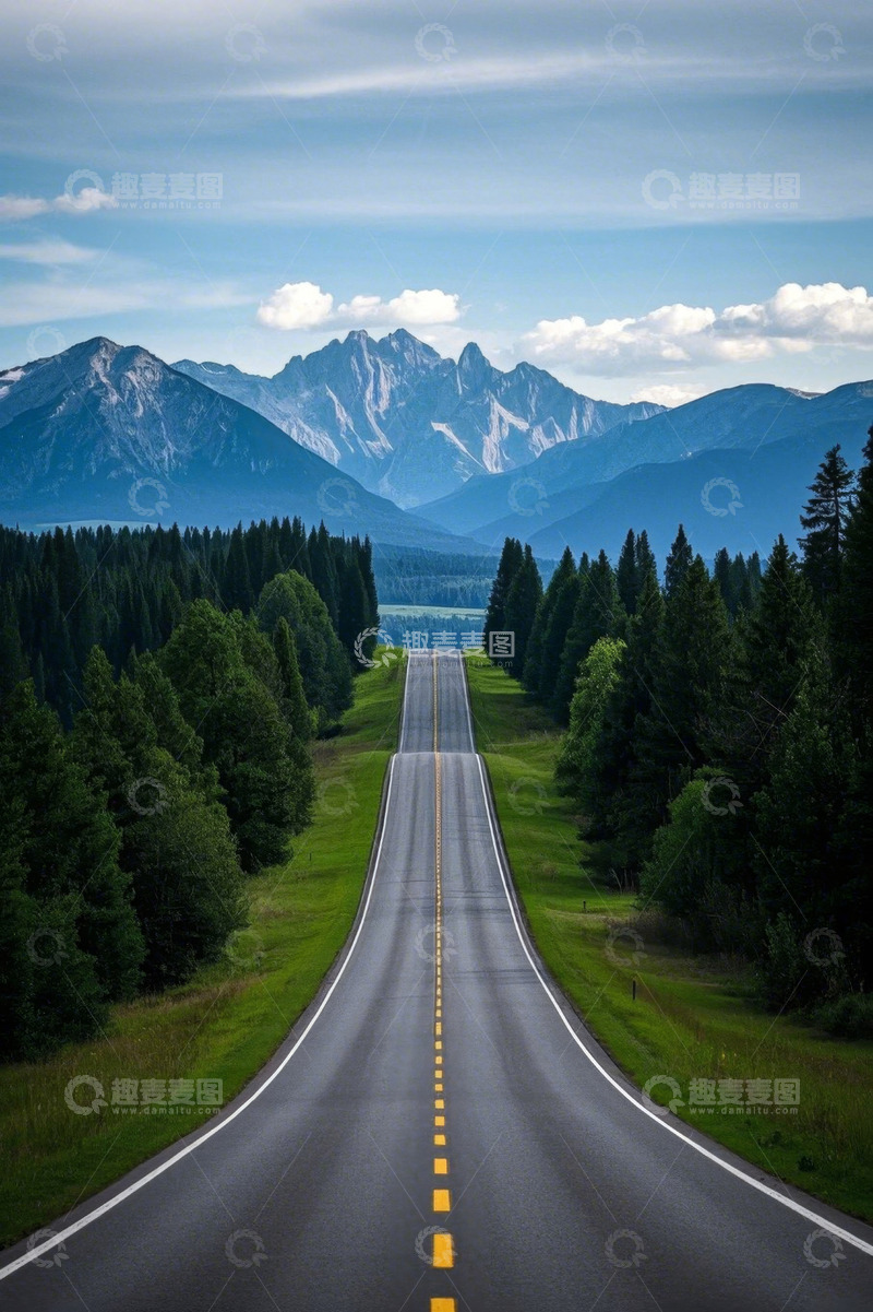 高清大图下载【趣麦麦图】山间公路自然风光