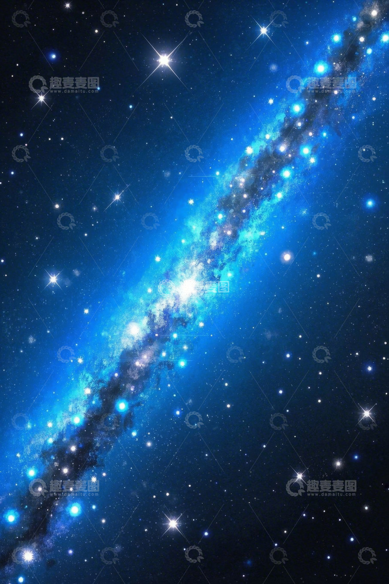 高清大图下载【趣麦麦图】璀璨星空下的星系景观