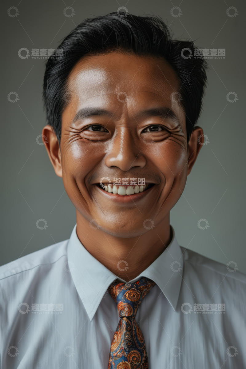高清大图下载【趣麦麦图】微笑商务男士肖像