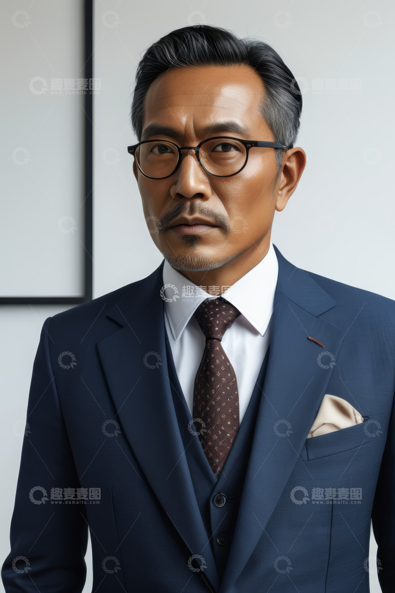 高清大图下载【趣麦麦图】身着西装的商务男士肖像