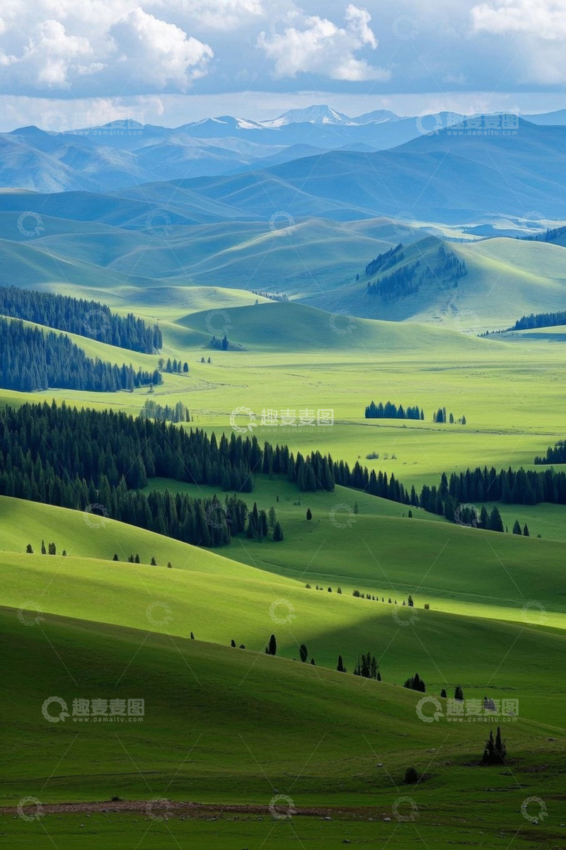 高清大图下载【趣麦麦图】草原森林山脉自然风光