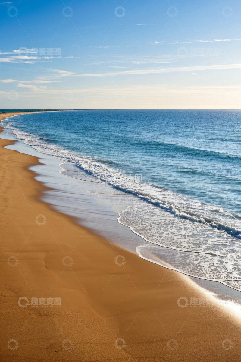 高清大图下载【趣麦麦图】海滩海岸线自然风光