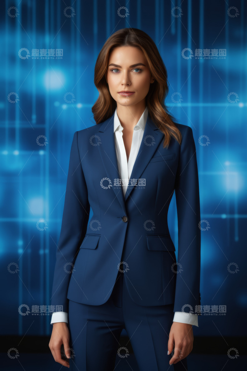 高清大图下载【趣麦麦图】职业女性身着西装肖像