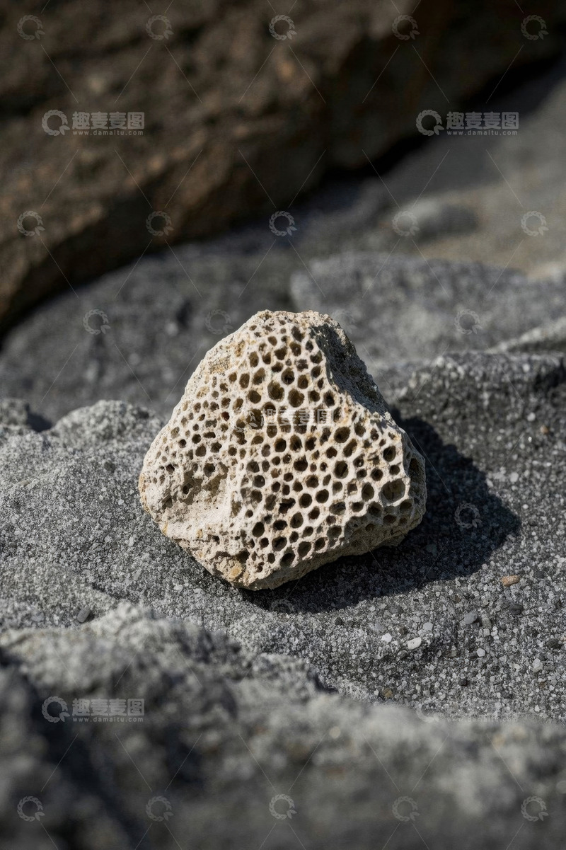 高清大图下载【趣麦麦图】多孔石头特写