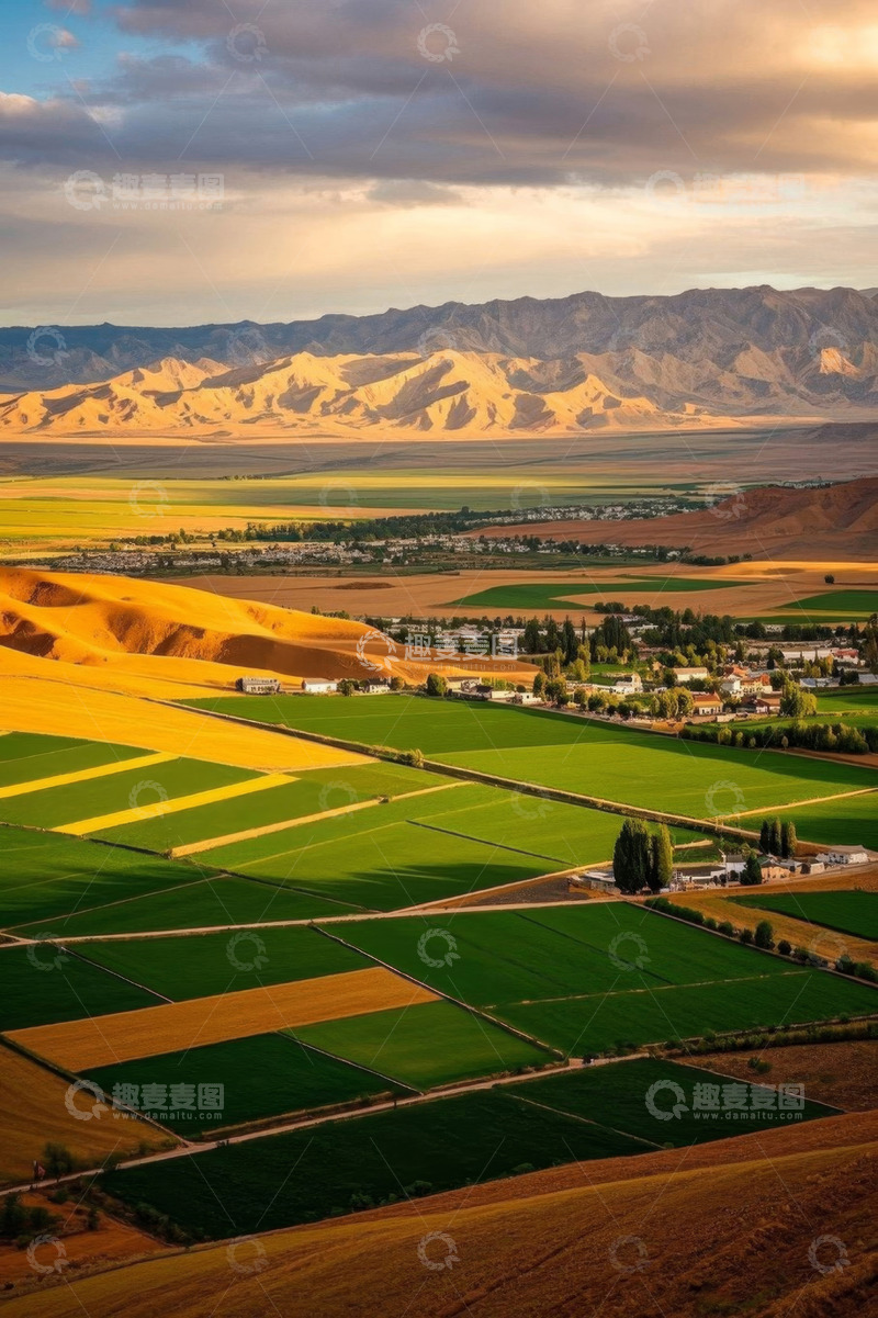 高清大图下载【趣麦麦图】田野山丘自然风光全景
