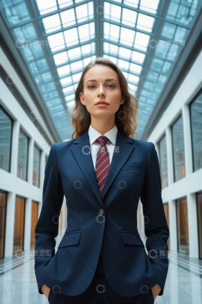 高清大图下载【趣麦麦图】身着正装的商务女性室内形象