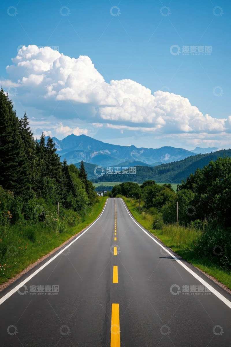 高清大图下载【趣麦麦图】乡村公路自然风光景色