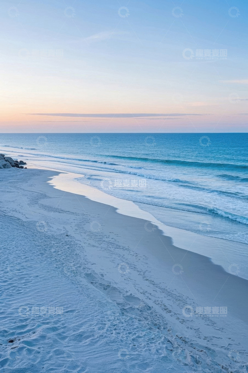 高清大图下载【趣麦麦图】海滩海洋日出景色