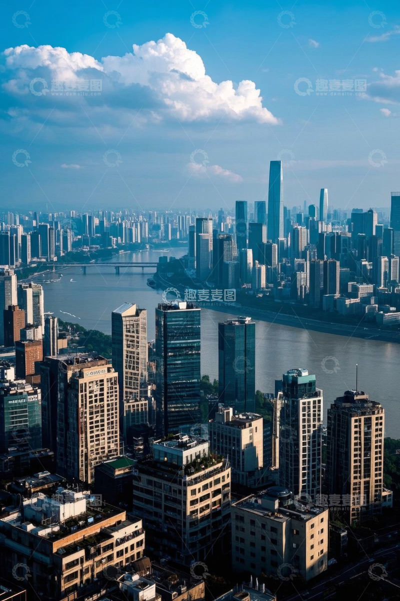 高清大图下载【趣麦麦图】广州城市风光俯瞰全景