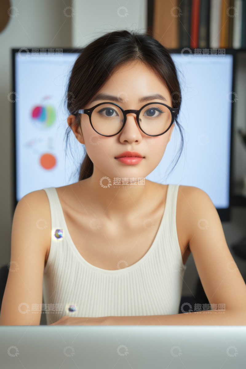 高清大图下载【趣麦麦图】办公女性近景特写