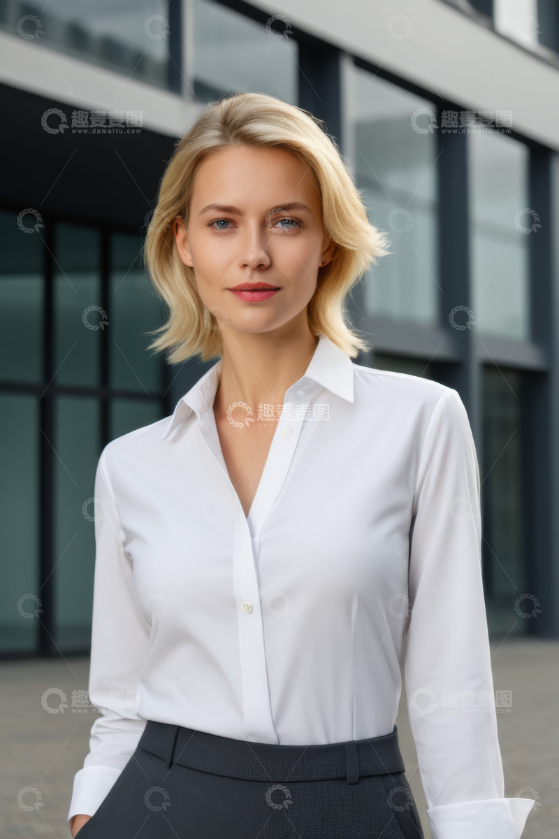 高清大图下载【趣麦麦图】职业女性户外半身肖像