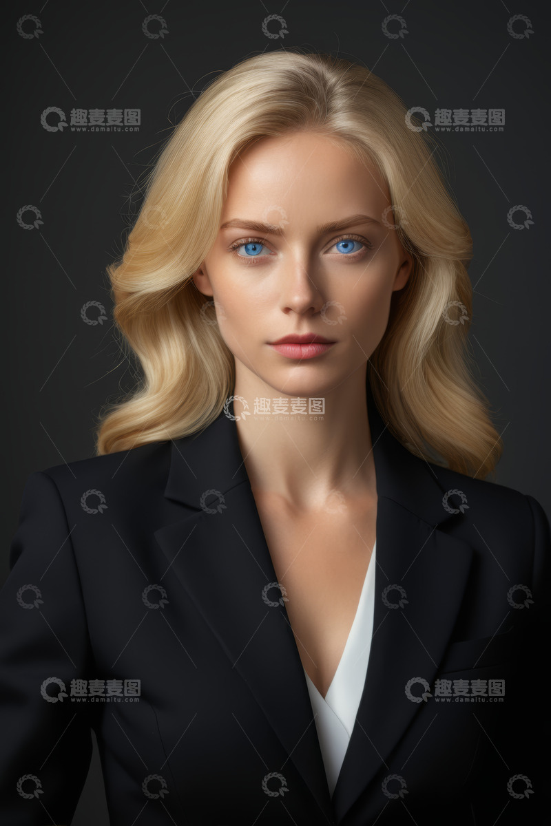 高清大图下载【趣麦麦图】职业女性肖像特写