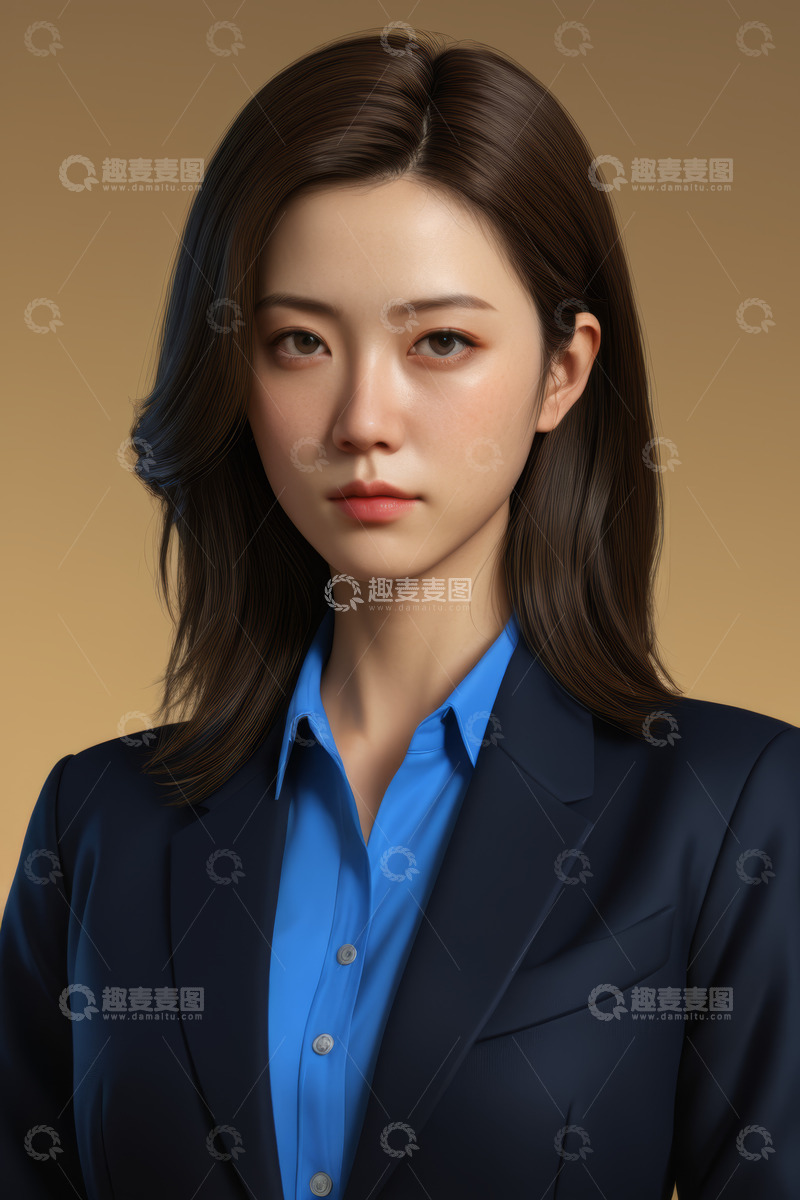 高清大图下载【趣麦麦图】职业女性半身肖像