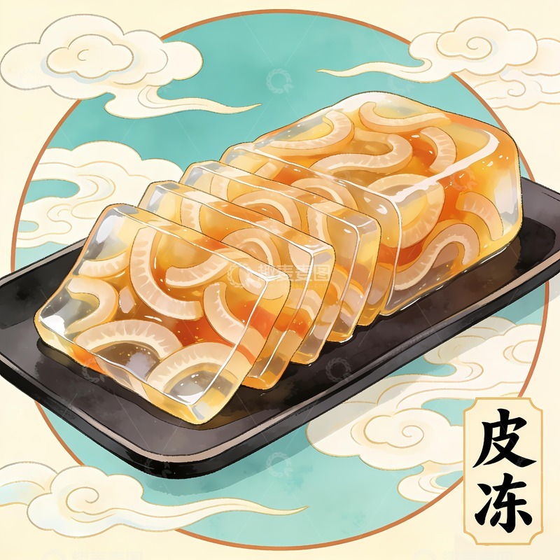 高清大图下载【趣麦麦图】猪皮冻皮冻自制皮冻