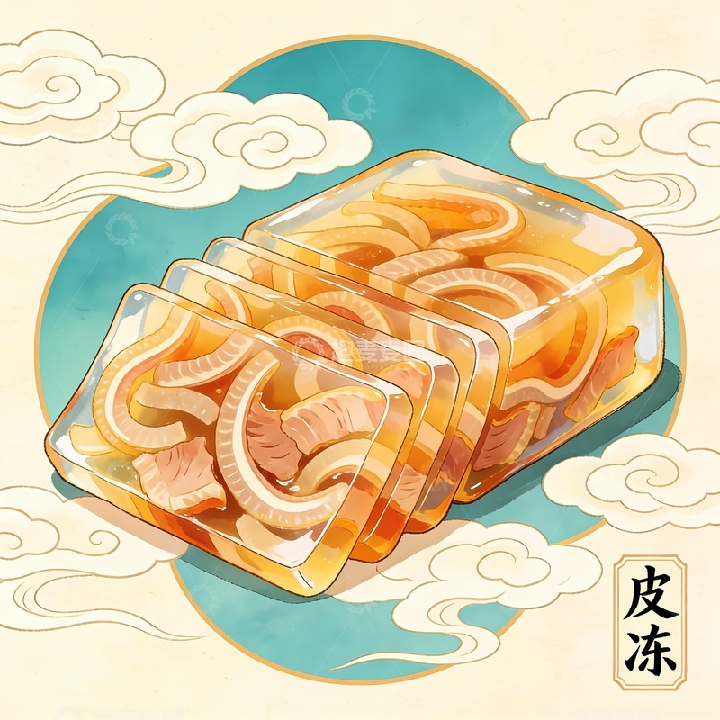 高清大图下载【趣麦麦图】皮冻自制皮冻猪皮冻