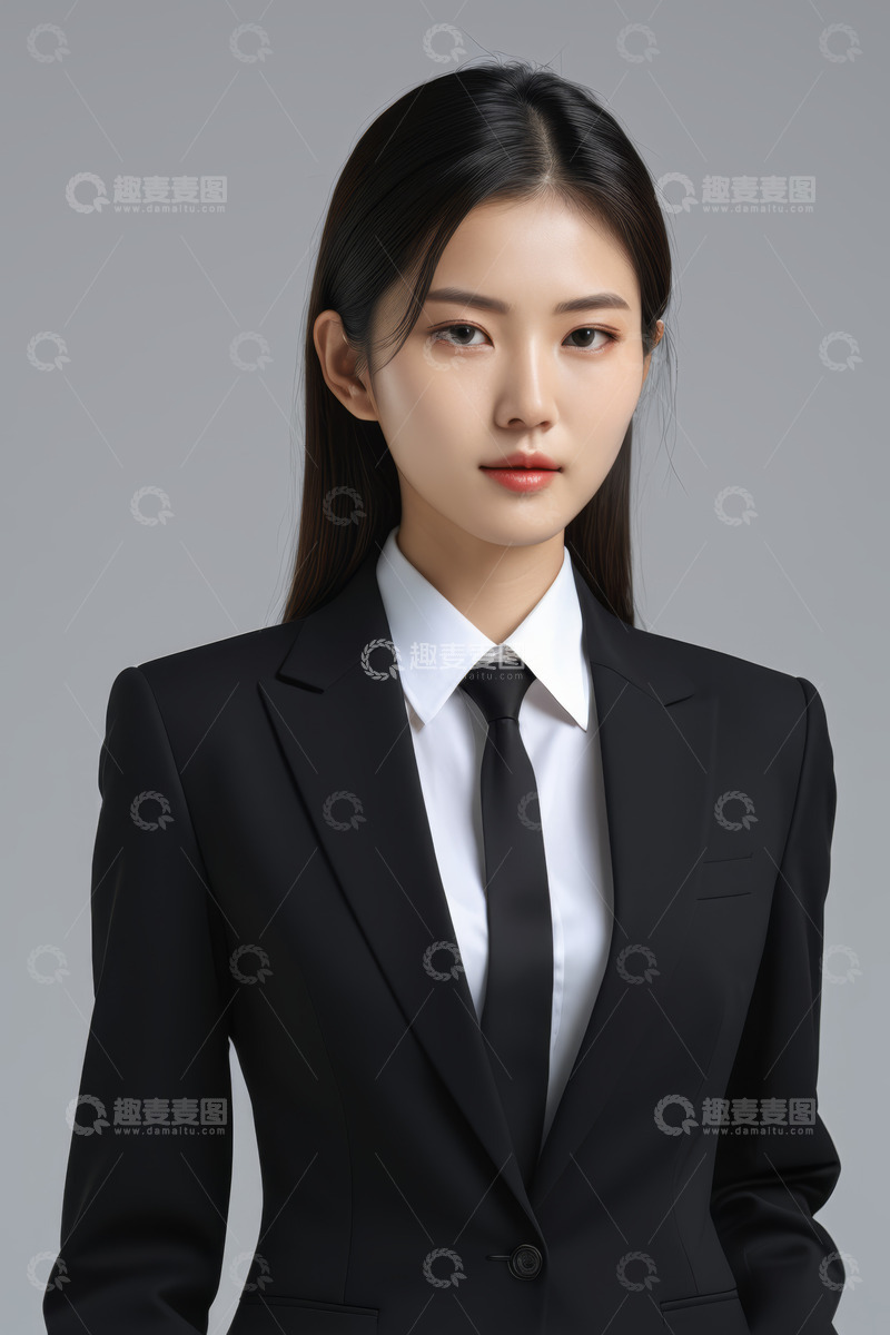 高清大图下载【趣麦麦图】身着西装的职业女性肖像