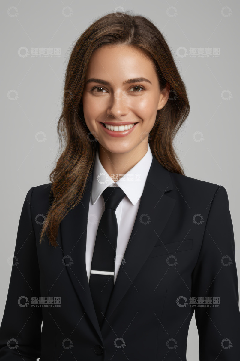 高清大图下载【趣麦麦图】微笑女商人职业形象特写
