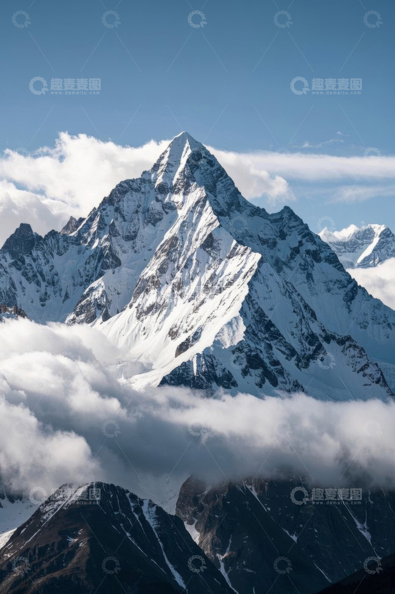 高清大图下载【趣麦麦图】雪山全景自然风光