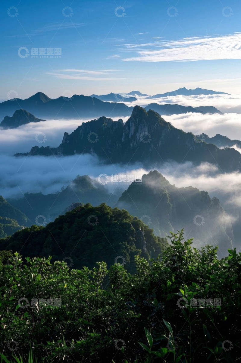 高清大图下载【趣麦麦图】山峦云海自然风光全景