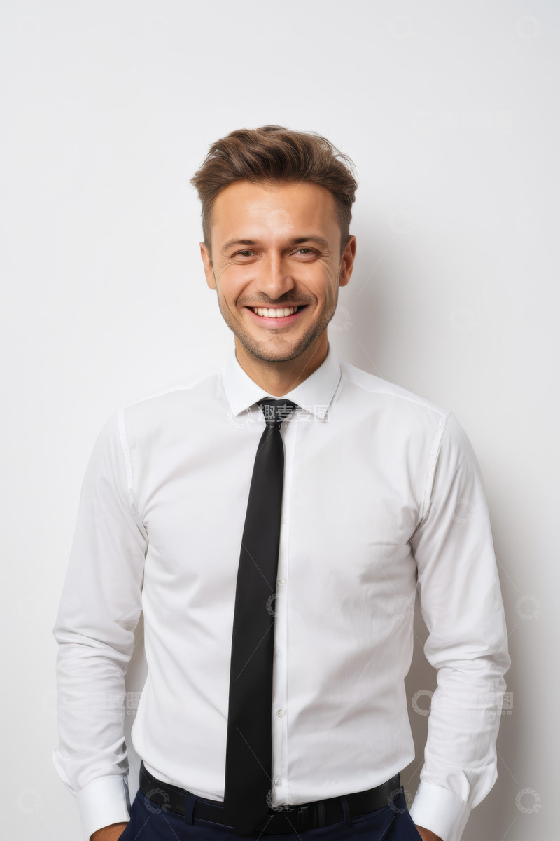 高清大图下载【趣麦麦图】微笑商务男士半身像
