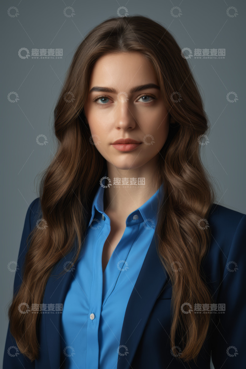 高清大图下载【趣麦麦图】职业女性肖像特写