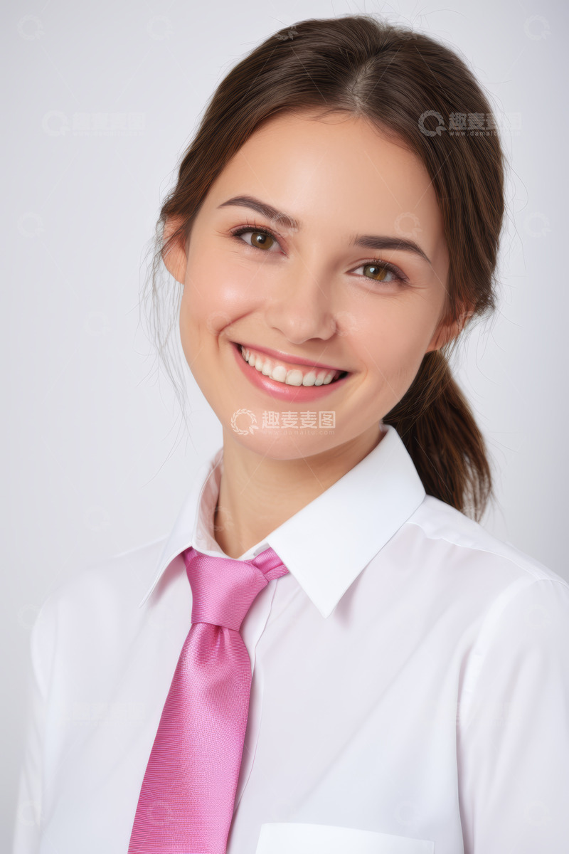 高清大图下载【趣麦麦图】微笑年轻职业女性肖像