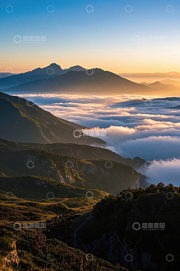 山间云海日出美景