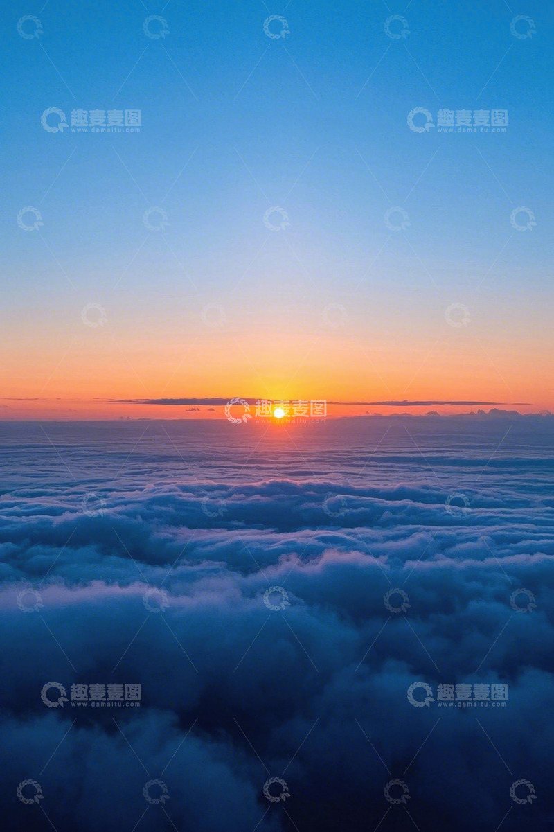 高清大图下载【趣麦麦图】云海之上的日出景象