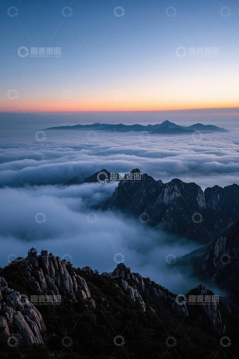 黄山云海日出自然风光